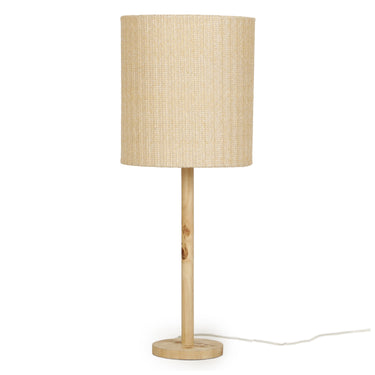 TOV Lamia Natural Burl and Raffia Contract-Grade Table Lamp Natural