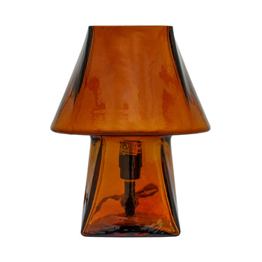 TOV Luca Glass Mini Table Lamp, Smokey Brown option, image 1