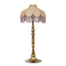 TOV Buchanan Jute Fringed Scalloped Table Lamp Brass, Natural, Pink