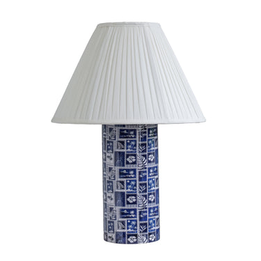 TOV Stamp Blue Pleated Table Lamp, image 1