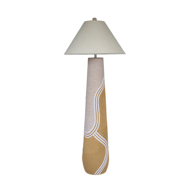 TOV Harlee Natural Woven Floor Lamp Beige