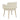 TOV Dente Cream Performance Faux Sheepskin Dining Chair Cream - ON FINAL SALE