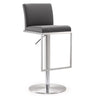 TOV Amalfi Performance Vegan Leather Adjustable Stool Grey