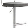 TOV Cosmo Performance Vegan Leather Adjustable Stool Grey