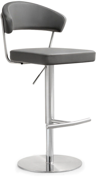 TOV Cosmo Performance Vegan Leather Adjustable Stool Grey