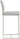 TOV Denmark Performance Vegan Leather Stool with Silver Base - Set of 2, White / Counter Height option, image 4