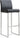 TOV Denmark Performance Vegan Leather Stool with Silver Base - Set of 2, Black / Bar Height option, image 3