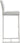 TOV Denmark Performance Vegan Leather Stool with Silver Base - Set of 2, White / Bar Height option, image 4