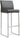 TOV Denmark Performance Vegan Leather Stool with Silver Base - Set of 2, Grey / Bar Height option, image 3