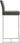 TOV Denmark Performance Vegan Leather Stool with Silver Base - Set of 2, Grey / Bar Height option, image 4