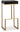TOV Ferrara Black Performance Vegan Leather and Gold Steel Barstool - Set of 2, image 3