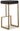 TOV Ferrara Black Performance Vegan Leather and Gold Steel Barstool - Set of 2, image 4