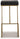 TOV Ferrara Black Performance Vegan Leather and Gold Steel Barstool - Set of 2, image 5