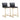 TOV Parma Performance Vegan Leather and Gold Stainless Steel Counter Stool - Set of 2, Black option, image 1