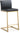 TOV Parma Performance Vegan Leather and Gold Stainless Steel Counter Stool - Set of 2, Black option, image 3