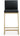TOV Parma Performance Vegan Leather and Gold Stainless Steel Counter Stool - Set of 2, Black option, image 5