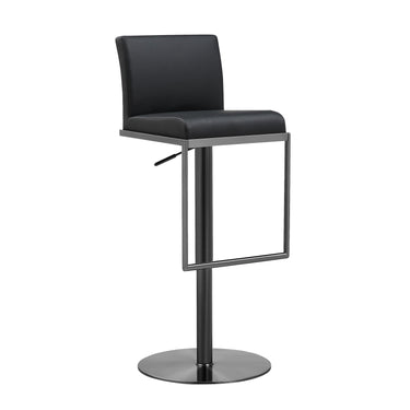 TOV Amalfi Black Performance Vegan Leather on Black Stool, image 1