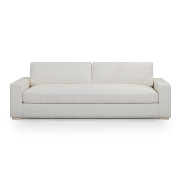 TOV Beckham 96" Upcycled Performance Chenille Sofa Cream