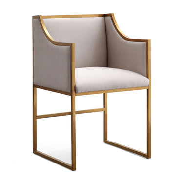 TOV Atara Performance Velvet Dining Chair Cream