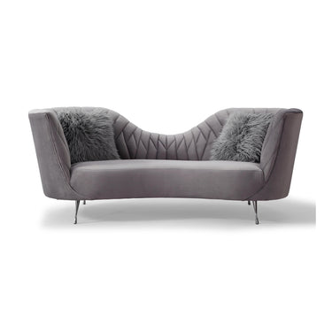 TOV Eva Velvet Sofa Grey