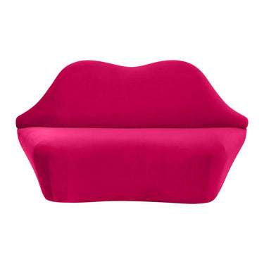 TOV Lips 68" Performance Velvet Settee, Pink option, image 1