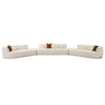 TOV Fickle 5-Piece Cream Performance Boucle Modular Sectional Cream