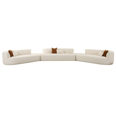 TOV Fickle 5-Piece Cream Performance Boucle Modular Sectional Cream