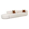 TOV Fickle 144" 3-Piece Cream Performance Boucle Chaise Modular Sofa, image 1