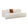 TOV Fickle 84" Cream Performance Boucle Modular Armless Loveseat, image 1