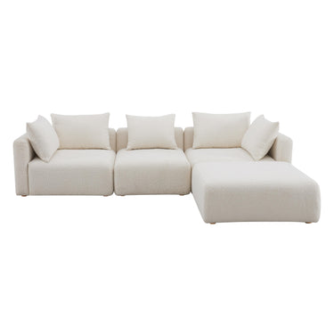 TOV Hangover 4-Piece Cream Performance Boucle Modular Sectional, image 1