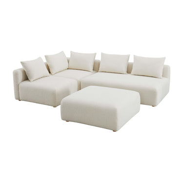 TOV Hangover 4-Piece Cream Performance Boucle Modular Chaise Sectional, image 1