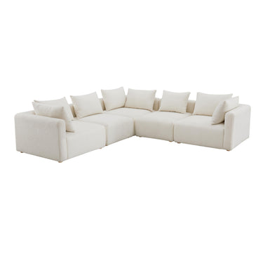 TOV Hangover 5-Piece Cream Performance Boucle Modular L-Sectional, image 1