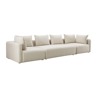 TOV Hangover 145" Cream Performance Linen Long Sofa, image 1