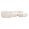 TOV Tarra 3-Piece Fluffy Oversized Performance Corduroy Modular L-Shaped Sectional, Cream / RAF option, image 1