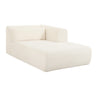 TOV Tarra 71" Fluffy Oversized Performance Corduroy Modular Chaise Cream