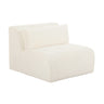 TOV Tarra Fluffy Oversized Performance Corduroy Modular Armless Chair, Cream option, image 1