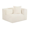 TOV Tarra Fluffy Oversized Performance Corduroy Modular Corner Chair Cream