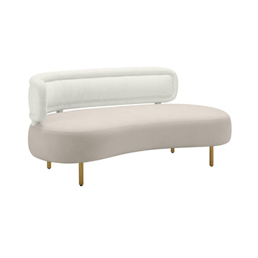 TOV Tischa 70" Performance Fabric Sofa Cream, Grey