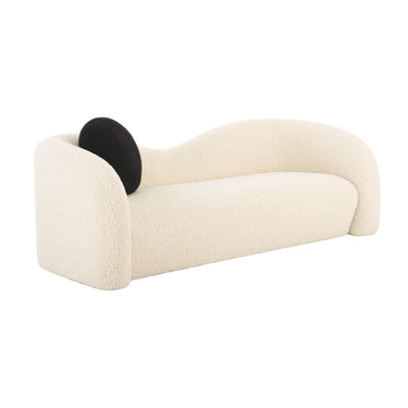 TOV Leonie 84" Beige Faux Shearling Sofa, image 1