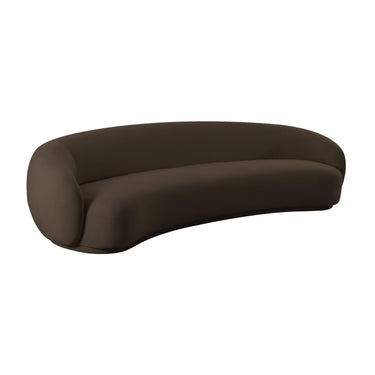 TOV Kendall 120" Performance Velvet Sofa Brown