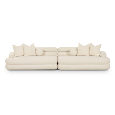 TOV Lulu 141" Cream Performance Boucle Sofa, image 1