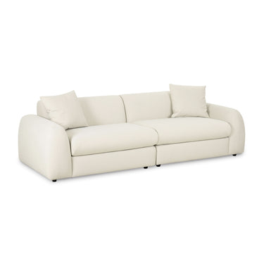 TOV Kourtney 100" Cream Performance Faux Mohair Sofa, image 1