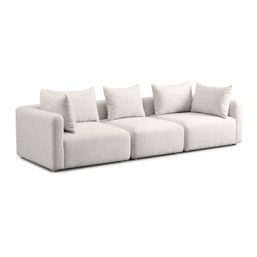 TOV Hangover 112.5" Textured Fabric Sofa, Cream option, image 1