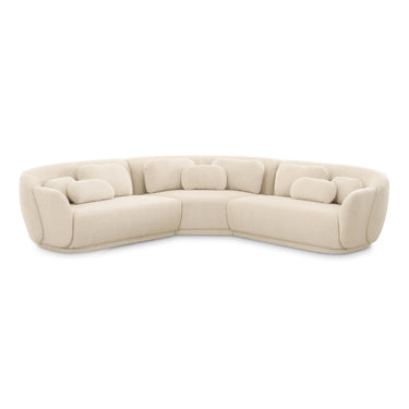 TOV Misty 3-Piece Cream Performance Boucle Modular L-Sectional Cream