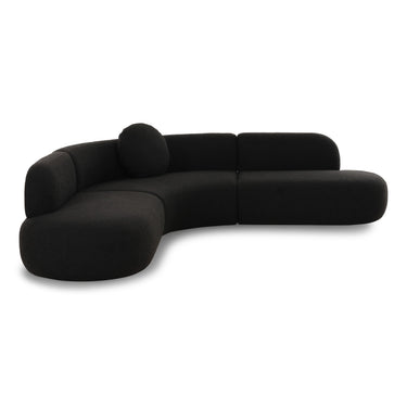 TOV Broohah 3-Piece Performance Fabric L-Shaped Sectional Black