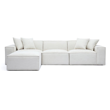 TOV Mindy 4-Piece Performance Chenille Basketweave Modular Sectional, Cream option, image 1