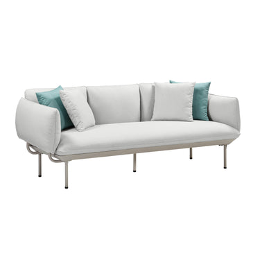 TOV Katti 85" Outdoor Sofa, Light Grey option, image 1