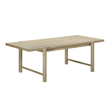 TOV Gata 87" Light Teak Outdoor Rectangular Dining Table, image 1