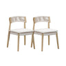 TOV Gata Cream Outdoor Dining Chair - Set of 2 Cream