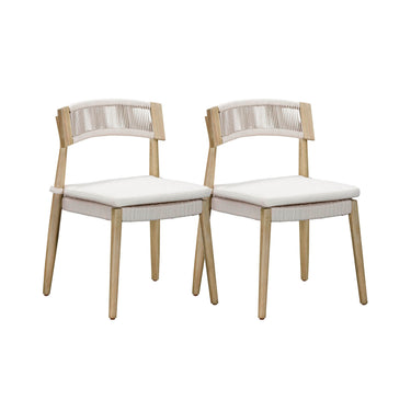 TOV Gata Cream Outdoor Dining Chair - Set of 2 Cream